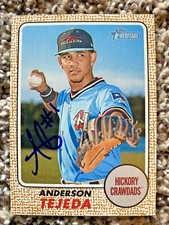 Anderson Tejada Texas Rangers 2017 Topps Heritage #62 IP Autograph