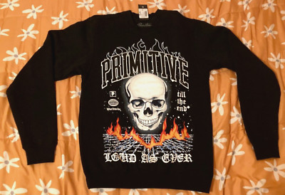 Skateboarding Primitive  crewneck loud as ever Worlwide till the end Small shirt