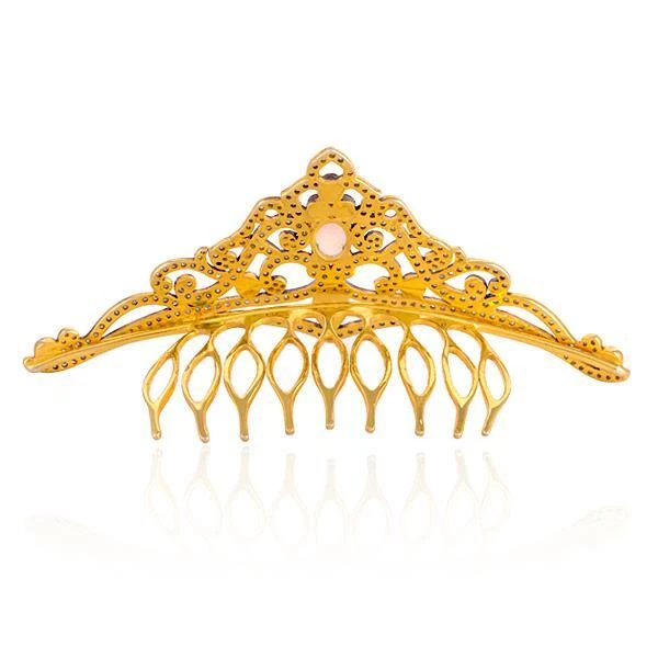 Peine de pelo corona oxidada ópalo diamante 3,38 quilates plata de ley 925 Foto 2 de 4