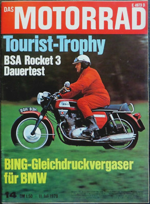 Das Motorrad 14/70 Test BSA Rocket 3, Bing-Gleichdruckvergaser für BMW, BMW R 11