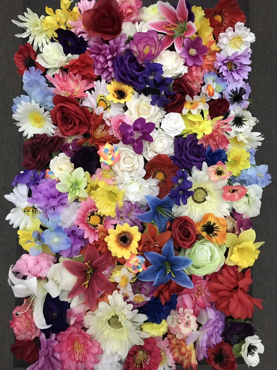 100x MIXED FLOWER HEADS Joblot Artificial Silk Flowers Wedding Craft Wholesale