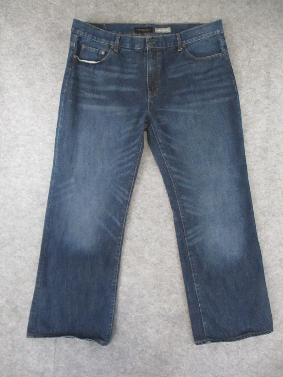 Aeropostale Jeans Mens 38x30 Blue Denim Relaxed Straight Leg Retro