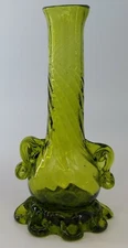 Green Art Glass Vase