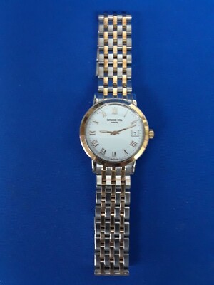Swiss made Raymond Weil men's watch two tone 5593 sapphire crystal