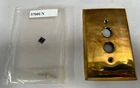 NEW Rejuvenation Solid Brass Forged Single Push Button Switch Plate Cover (A5)