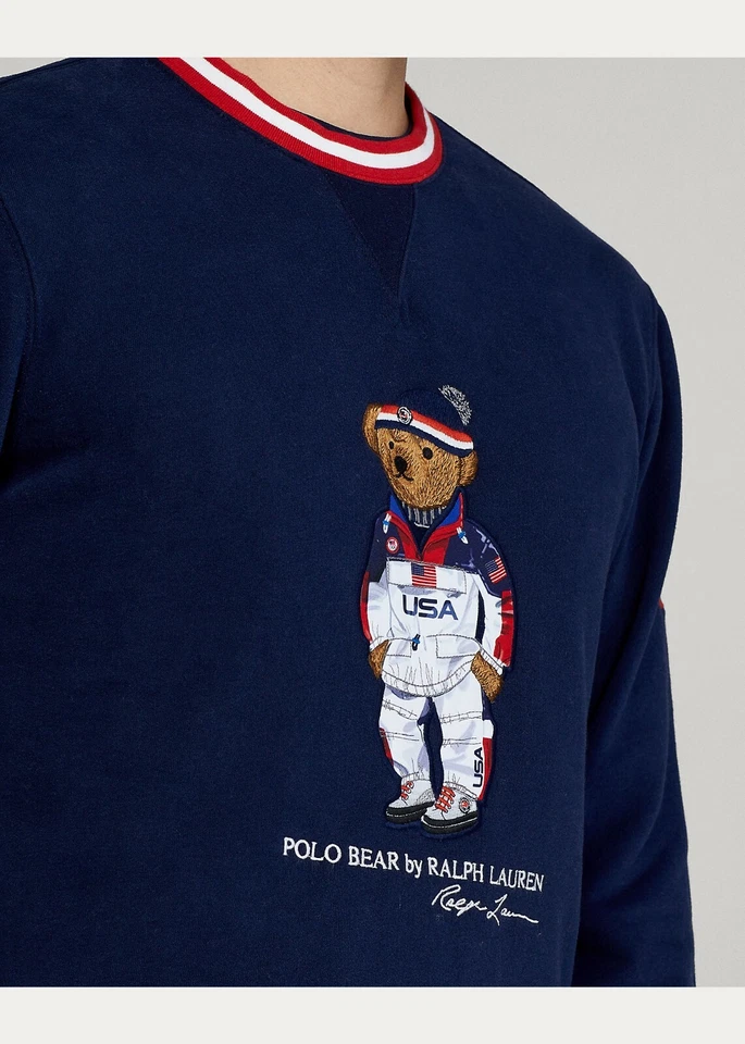 Ralph Lauren Team EE. UU. Hombres Polo Oso Ceremonia Olímpica Polar Suéter Sudadera Foto 4 de 4