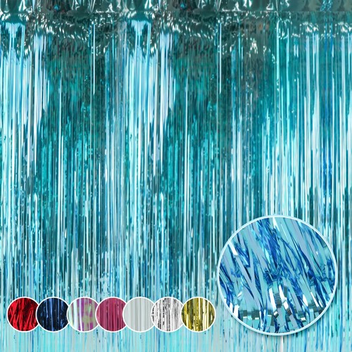 50 cm traditionelle, holographische, schillernde Folie Lametta, X'mas Party Dekor Vorhang - Bild 44 von 93