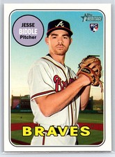 2018 Topps Heritage Jesse Biddle Rookie Atlanta Braves RC #577