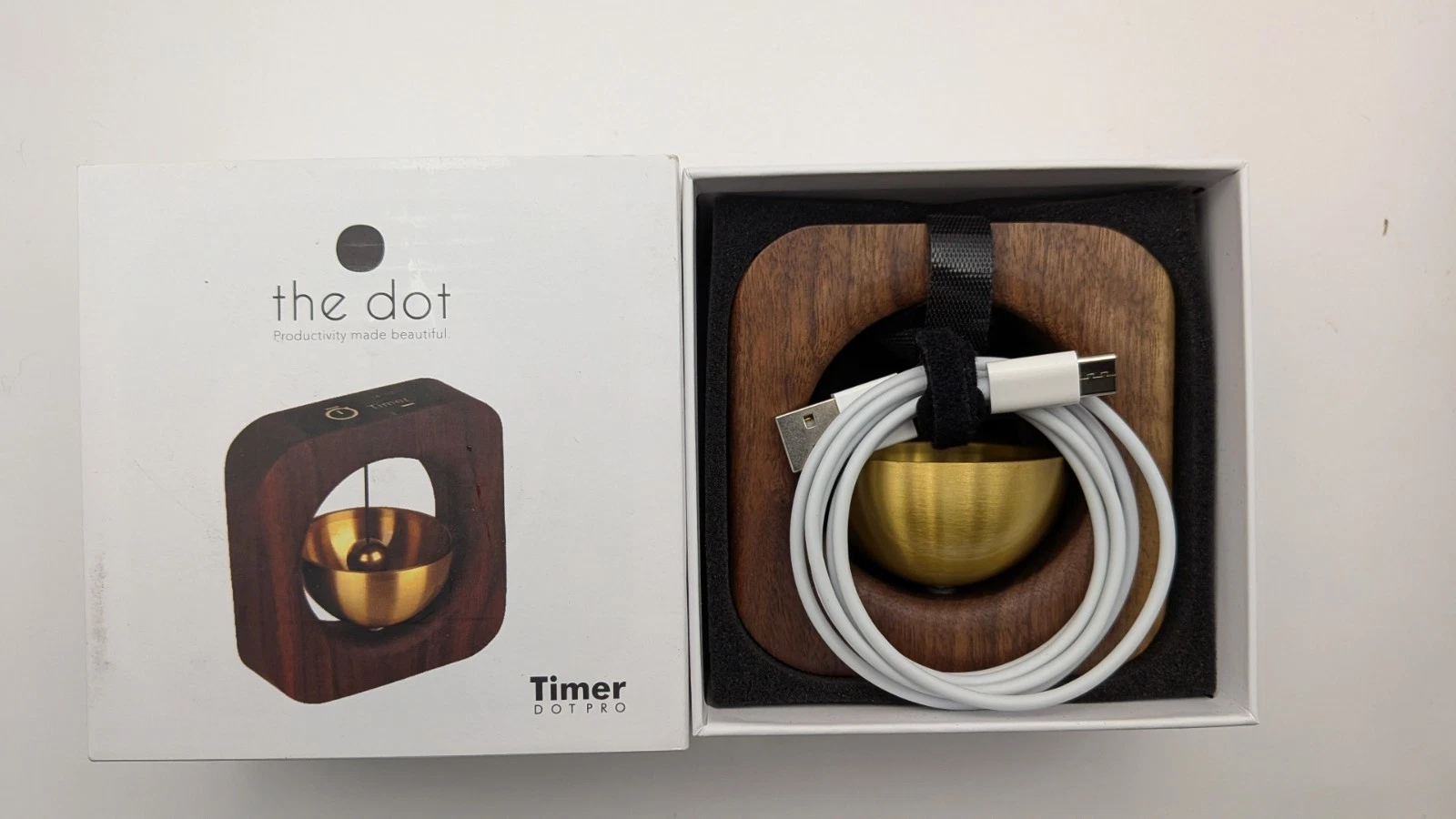 Elegant Wooden Pomodoro Timer Cube Original High-End Quality Desk Timer for P...