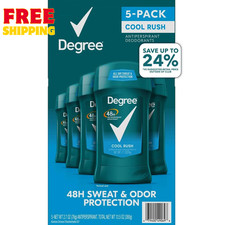 Degree Men Dry Protection Antiperspirant, Cool Rush, 2.7 oz 5 p FREE SHIPPING