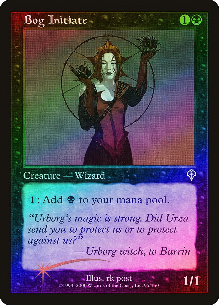 Bog Initiate FOIL Invasion NM Black Common MAGIC THE GATHERING CARD ABUGames