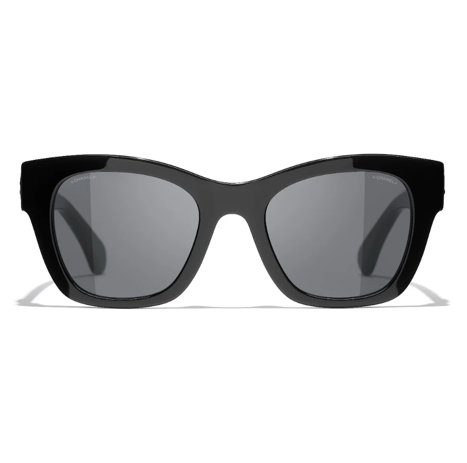 NEW CHANEL 5478 SQUARE HEART SUNGLASSES BLACK & GOLD 501/S4! SHIPS