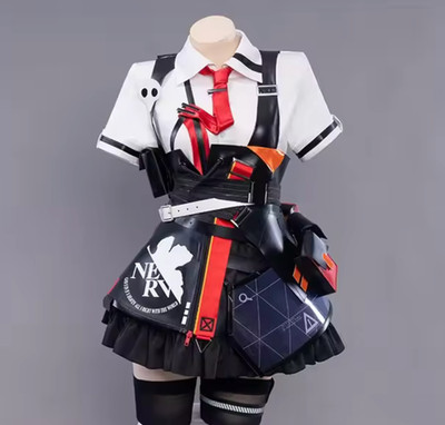 Complete Honkai Asuka Cosplay Set S- Blazing Hope Wig Armor Ruffled Skirt Tags