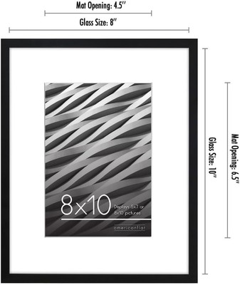 Americanflat 8 Piece 8x10 Black Framed Art Gallery Wall Set - Watercolor Sea Scenes by Suren Nersisyan並行輸入 Americanflat 8x10 Picture Frame Set - Black -