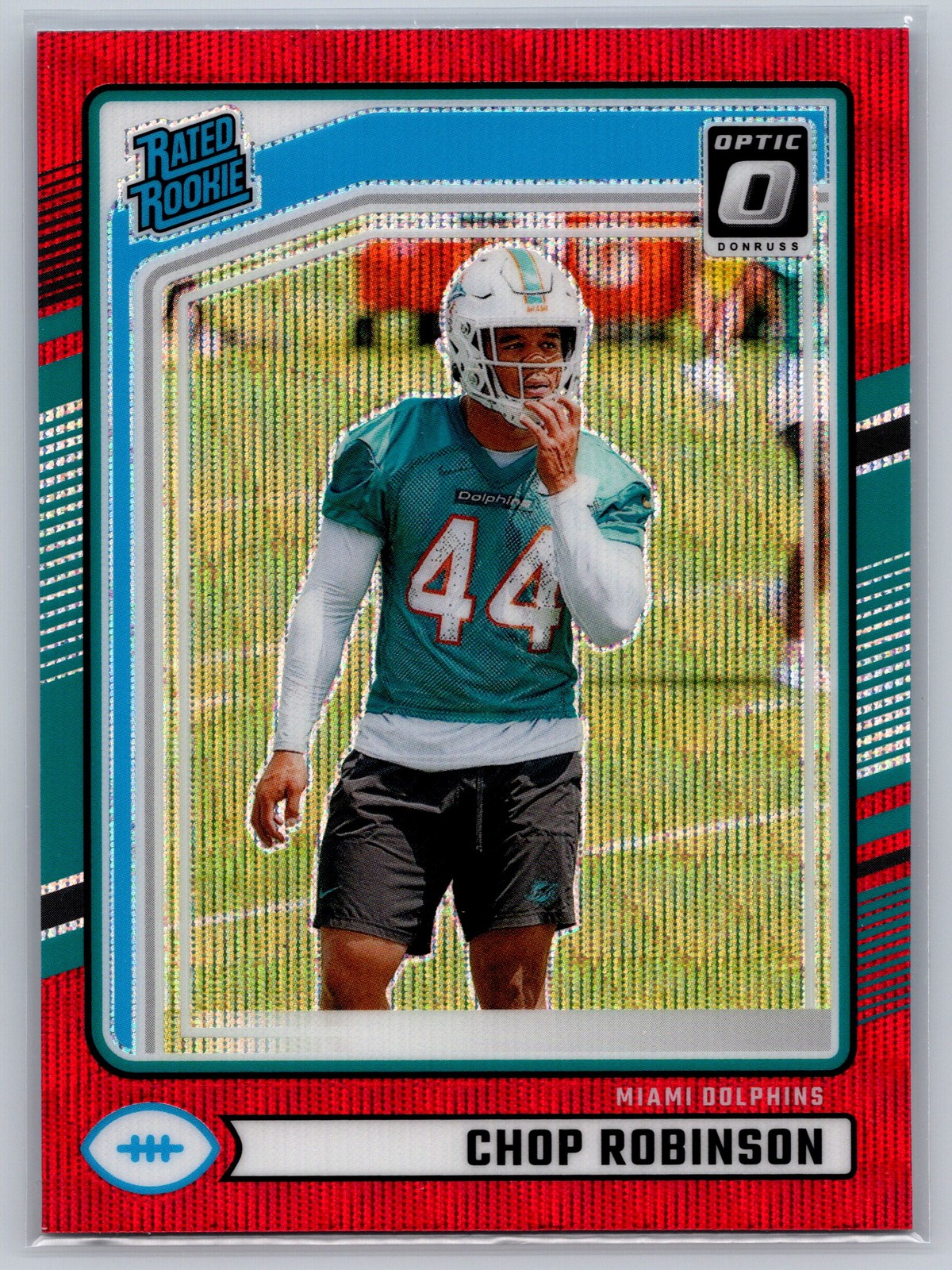2024 Donruss #351 Chop Robinson Optic Rated Rookies Preview Red Wave