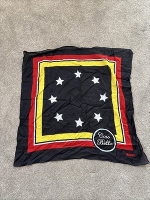Vintage Jaeger Bella Freud Halstuch Ciao Design rot weiß schwarz 90er selten