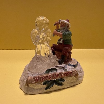 Figi Santa's Crystal Valley Christmas Wings of Love Figurine 1997 LE #3047