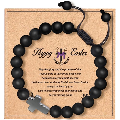 Teen Easter Basket Stuffers for Kids Boys Teens Adults Men Cross Bracelets Chris