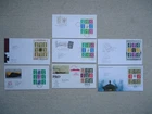 7X 1986-2009 GB BOOKLET PANE First Day Covers, one carried on MS CANBERRA.