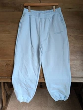 Comfrt Pastel Edit Sweatpants Womens Large Blue Elastic Waist Tapered Leg NWT