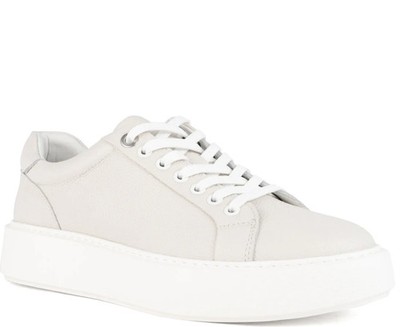 La Conte Herren Weiße Leder Sneaker Freizeit LAC3969-20289