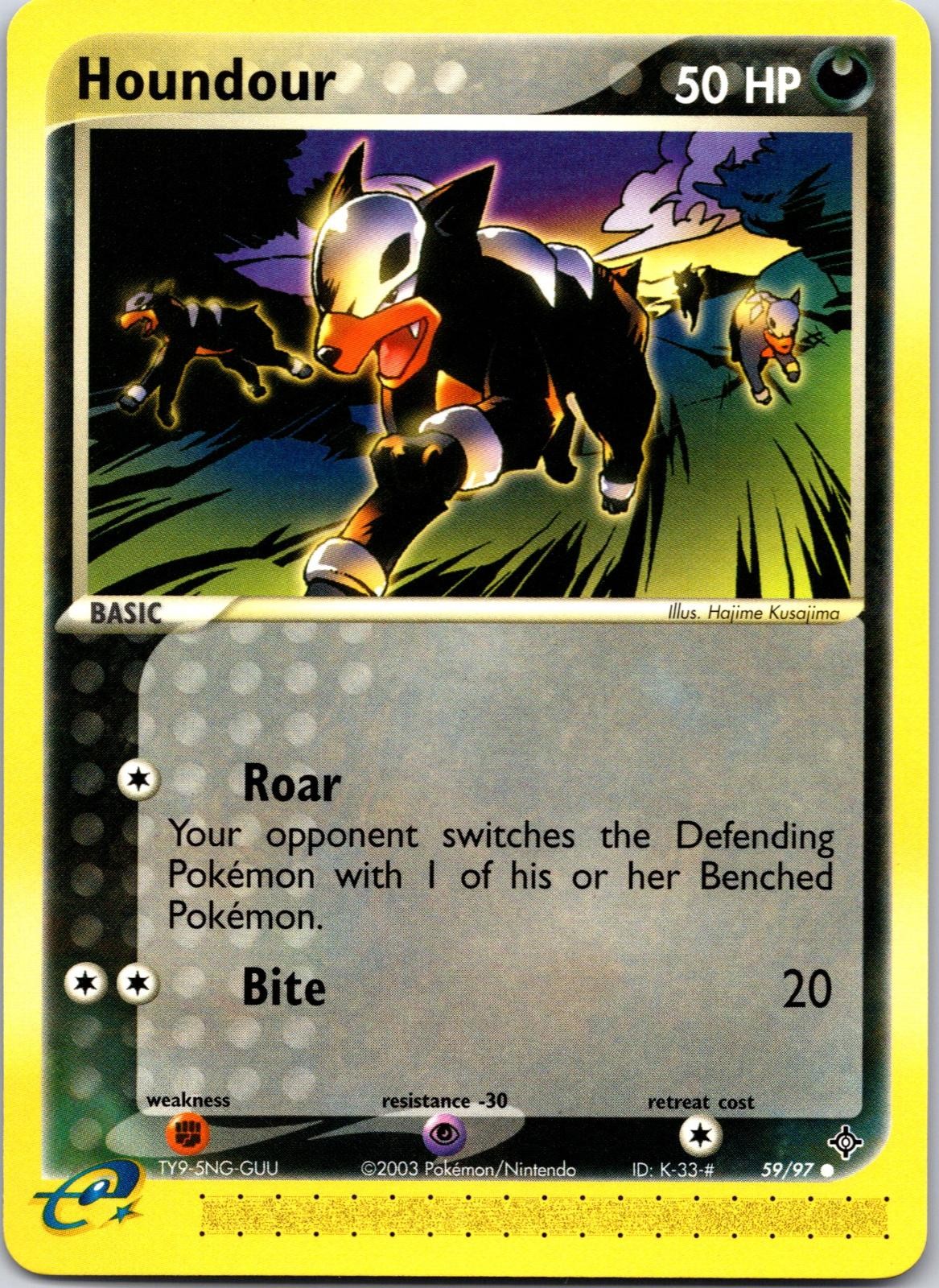 Houndour 59/97 Common Dragon Pokemon LP