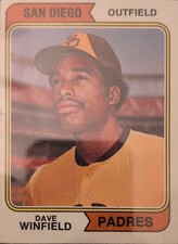 1974 TOPPS DAVE WINFIELD ROOKIE #456 PADRES HOF RC VINTAGE MLB CARD. rookie card picture