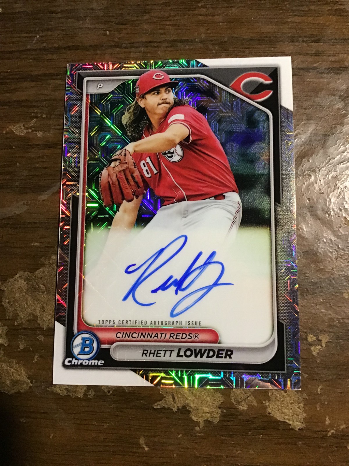 Rhett Lowder 2024 Bowman Chrome Mojo Auto Sweet
