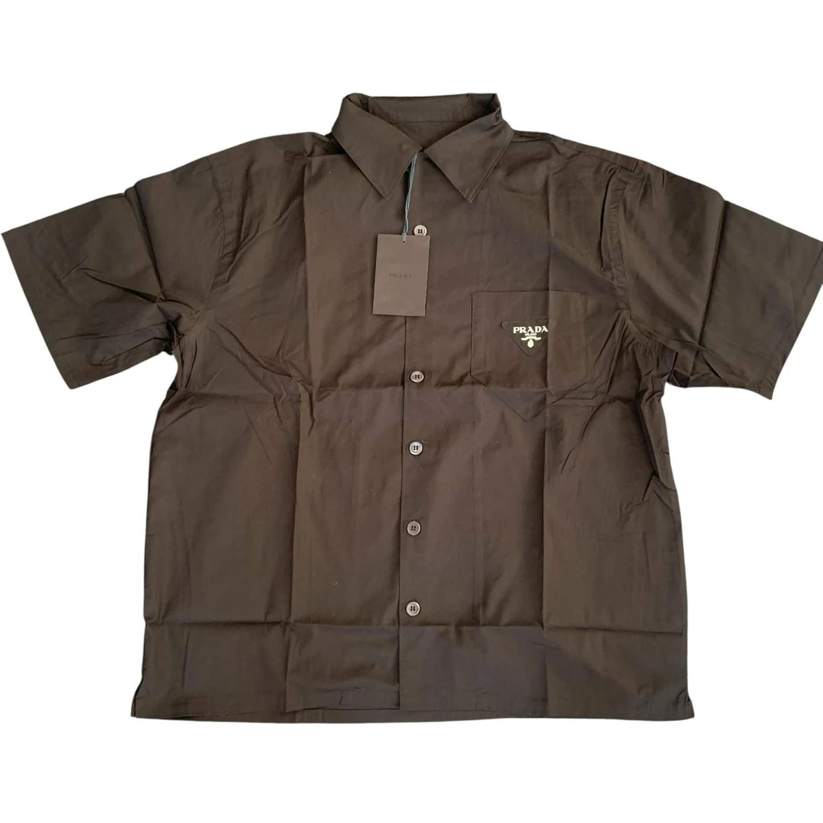 PRADA Nylon Long Sleeve Casual Button-Down Shirts for Men for sale