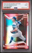 2022 PANINI ELITE EXTRA EDITION STATUS-RED #63 JACOB MISIOROWSKI 171/299 PSA 9