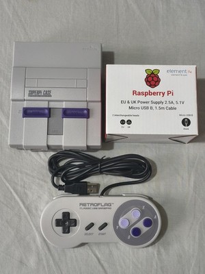 Retropie Arcade Konsole Raspberry Pi 3 Retroflag SuperPi Case Gamepad PSU