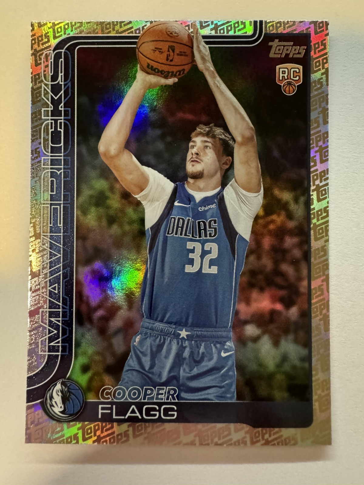 2025-26 Topps - Cooper Flagg #201 Topps Foil Pattern (RC) Fanatics (c)