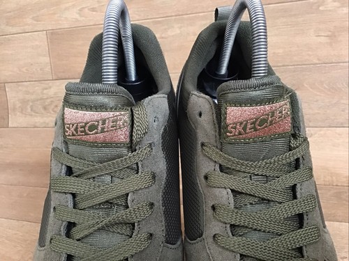 Scarpe da ginnastica Skechers donna Golden Gurl verde oliva UK 8 - EU 41 - US 10,5 NUOVE - Foto 6 di 13