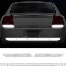 7 Pcs Auto Strong Reflective Stickers Includes Car Bumper Reflective White