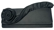 Clutch Purse Fabric Rose Black Shoulder Bag Flap Evening Magnetic Close Classic