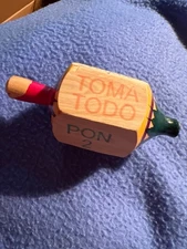 Toma Todo Mexican Game Pirinola Mexicana Spinning Top Game Vintage Old Mexico