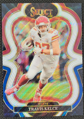 2025 Panini Select Travis Kelce Suute Level Tri-Color Prizm 99/199 #307