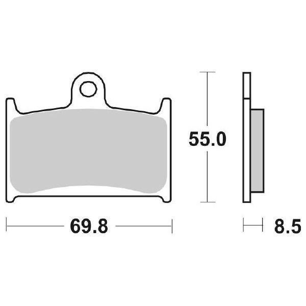 Triumph Daytona (T502/T595) 955 Racing BremsbeläGe SBS 624 DC Dual Carbon-image