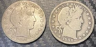 1904S and 1908O Barber Half Dollars