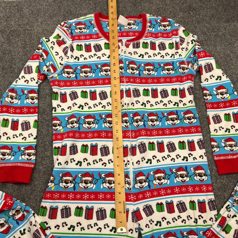 Цельная пижама Buc-ee's Christmas Beaver Long Johns на молнии для взрослых размер XL - Изображение 2 из 4