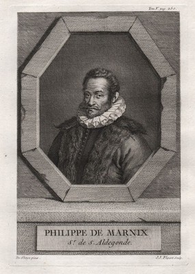 Philips van Marnix Saint-Aldegonde West Souburg Portrait gravure engraving 1750