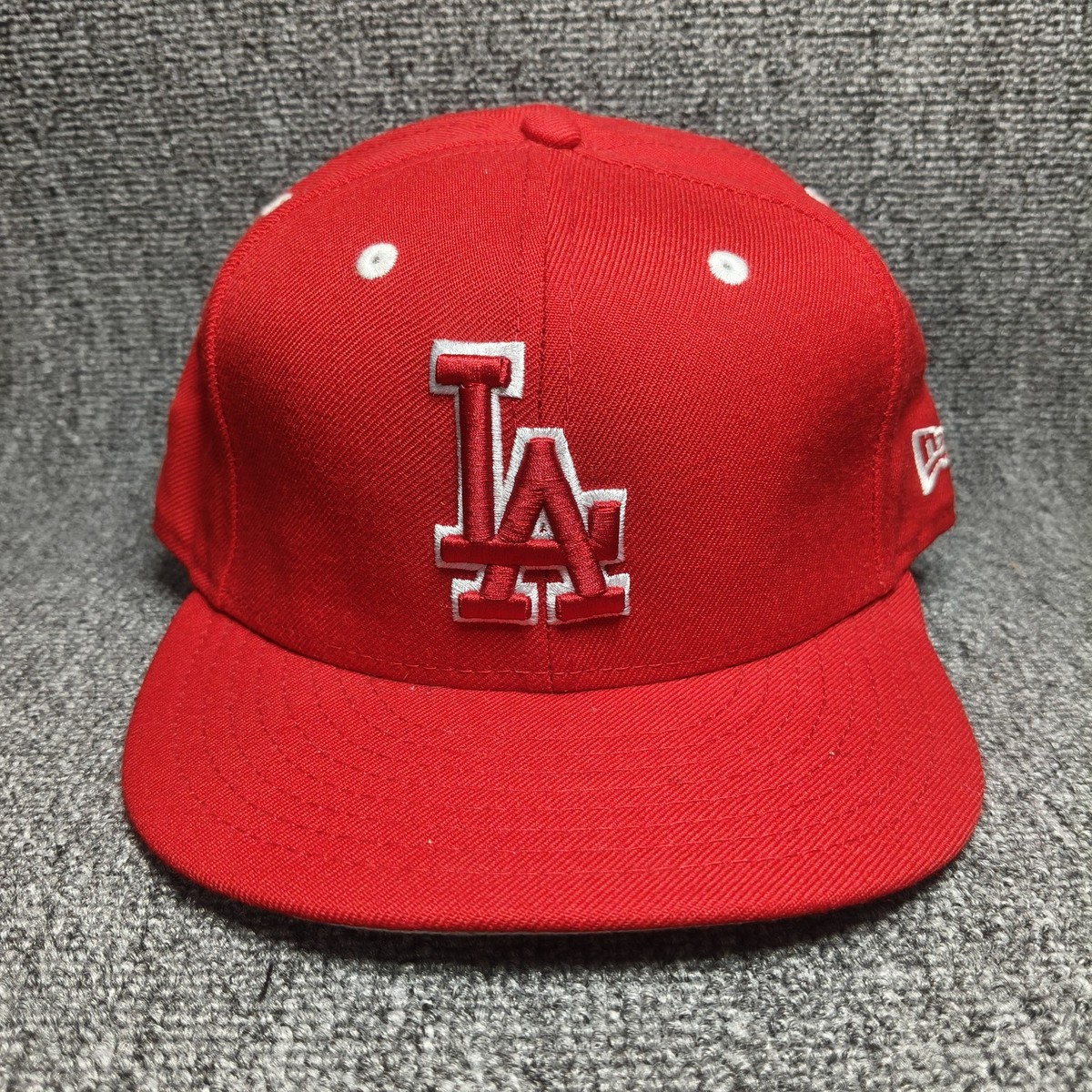 New Era 59FIFTY Los Angeles Dodgers Red Fitted Hat Size 7 1/2