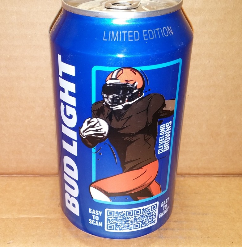 Cleveland Browns Bud Light 12 oz beer can Anheuser-Busch Co. - 2023 - EMPTY