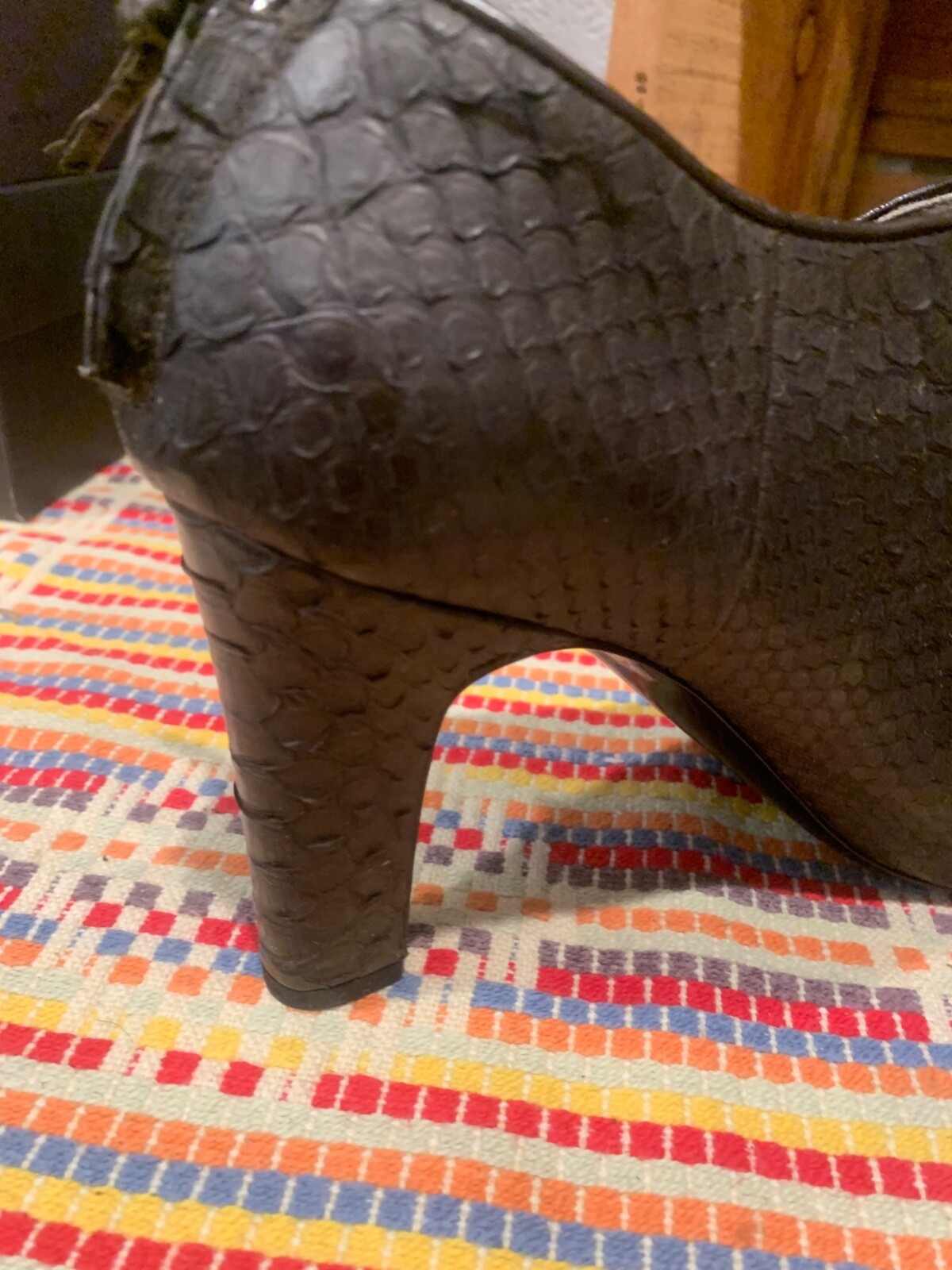 Devi Kroll Python Booties Hazelnut 40 - image 8