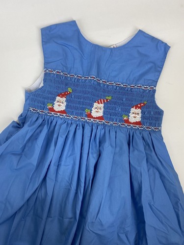 Orient Expressed Girls 6 Blue Smocked 