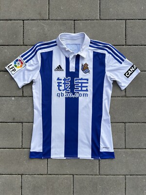 Maillot Domicile Real Sociedad 2015/16 Taille S – Adidas Bleu, Manches Courtes