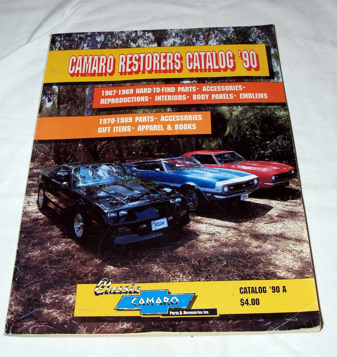 LOT 2 CHEVY CATALOGS 1992 CAMARO PARTS CATALOG CAMARO RESTORERS