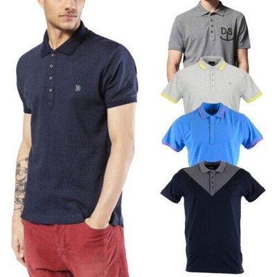 Diesel Herren Polo Hemd Kurz Arm Klassisch Baumwolle Sommer Freizeit Golf Uni T