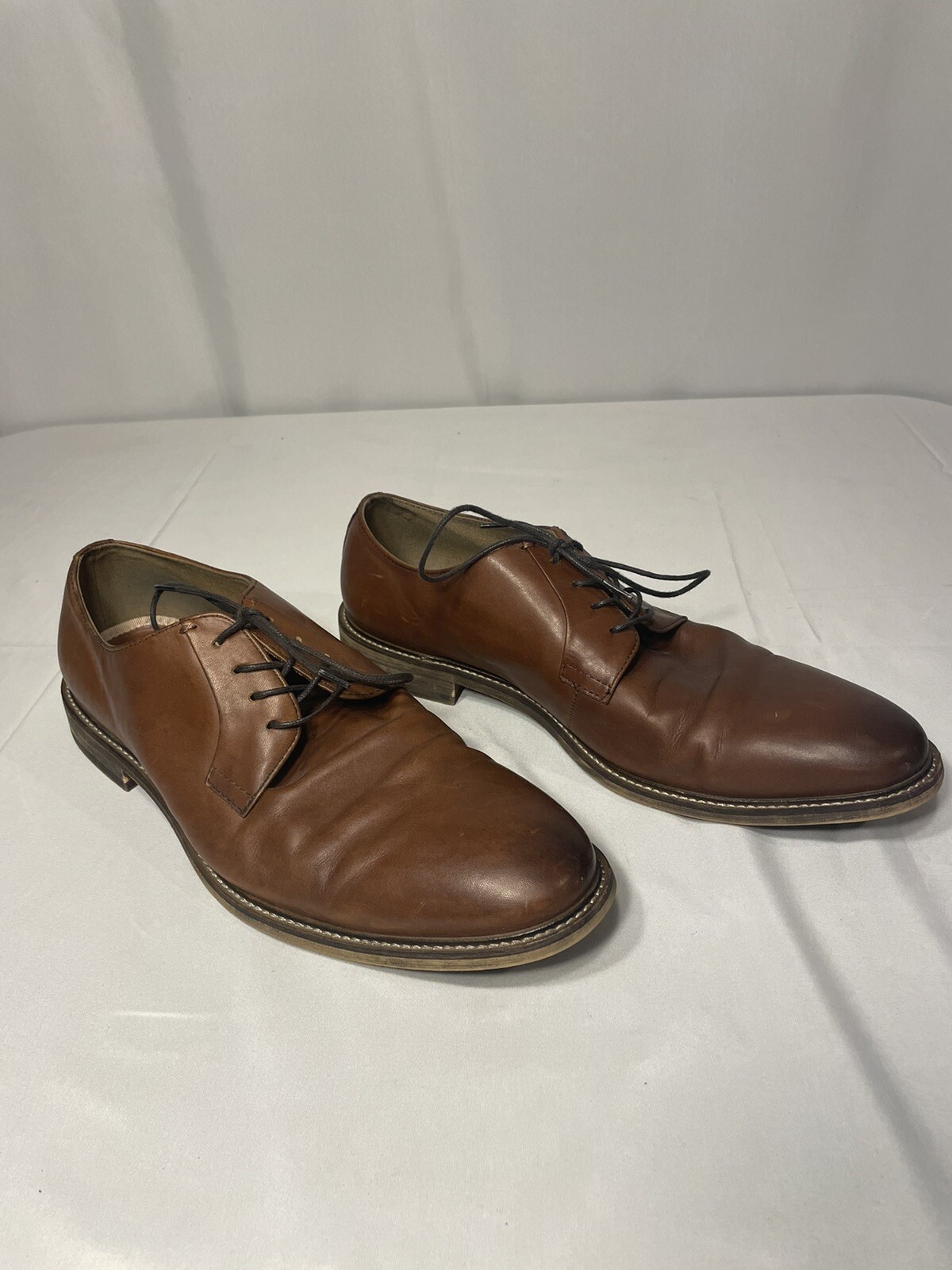 SAOLA Scarpe eleganti Oxford Aston Grey Collection Grenasien da uomo taglia 11 in pelle marrone