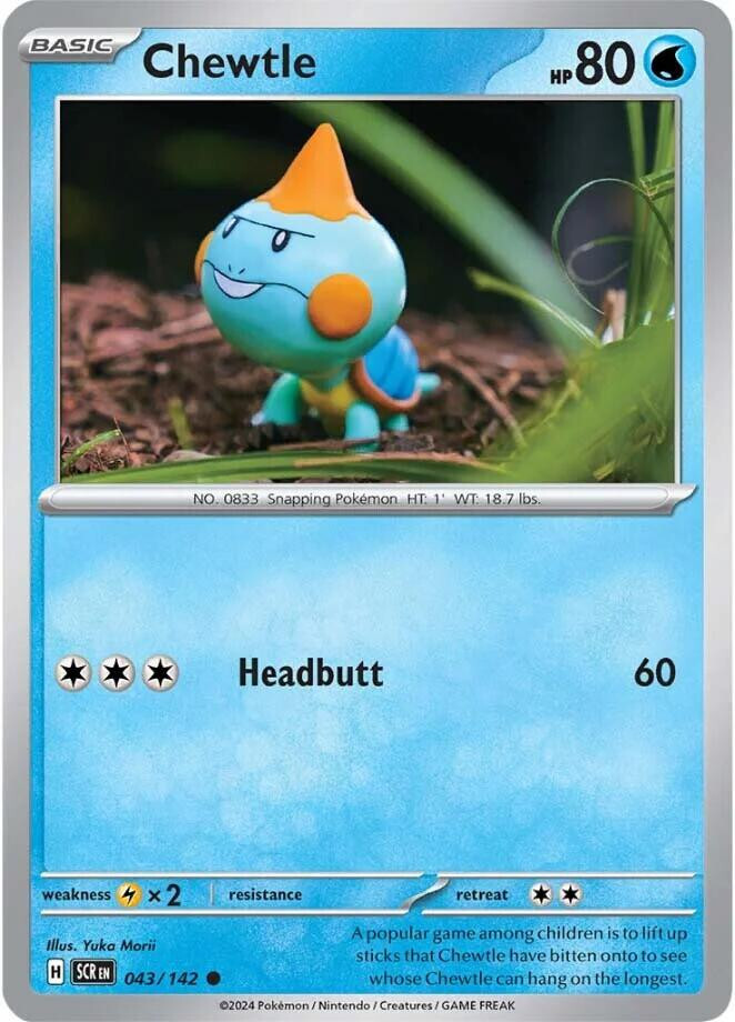 Chewtle 043/142 | Pokemon TCG SV07 Stellar Crown | Common - Mint